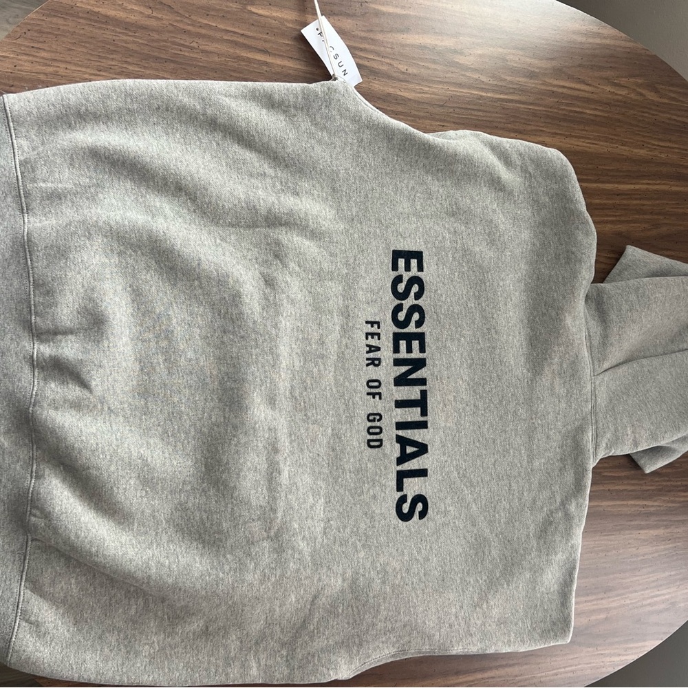 Essentials Men’s Light Oatmeal Hoodie Fear of God Size Medium - Picture 1 of 4